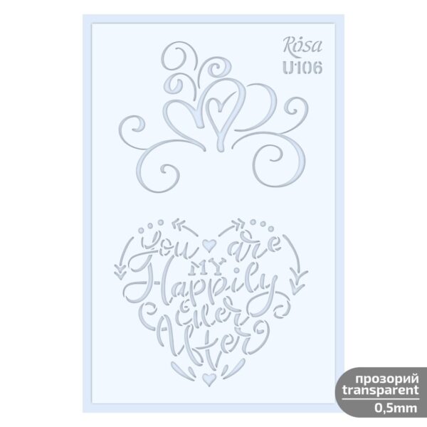 Plastic Reusable Stencil „Love“ 13x20 cm ROSA TALENT