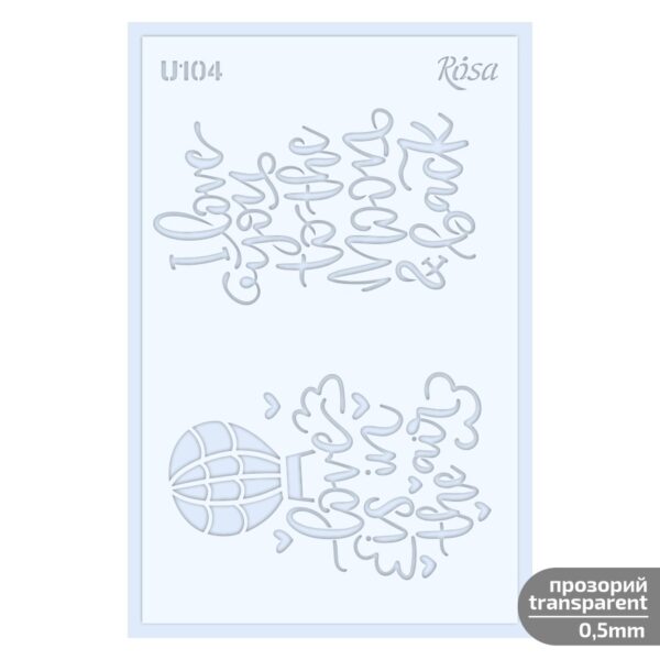 Plastic Reusable Stencil „Love“ 13x20 cm ROSA TALENT