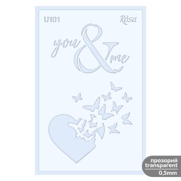 Plastic Reusable Stencil „Love“ 13x20 cm ROSA TALENT