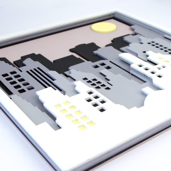 „Helicopter“, Canvas Panel with outline, 20х20cm, cotton, acrylic, ROSA START