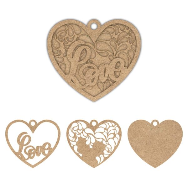 Заготовка Серце ДВП 10х10,4 см 4 шт. ROSA TALENT