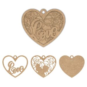 Preparation Heart of the fiberboard 10x10.4 cm 4 pc. ROSA TALENT