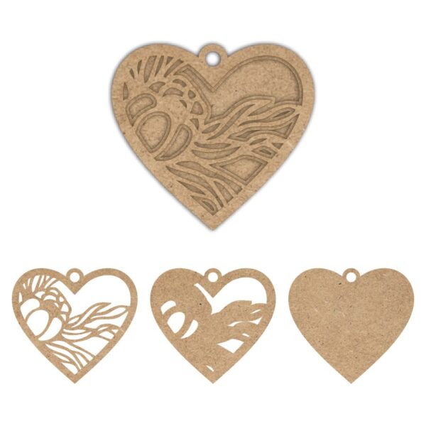 Заготовка Серце ДВП 10х10,4 см 4 шт. ROSA TALENT