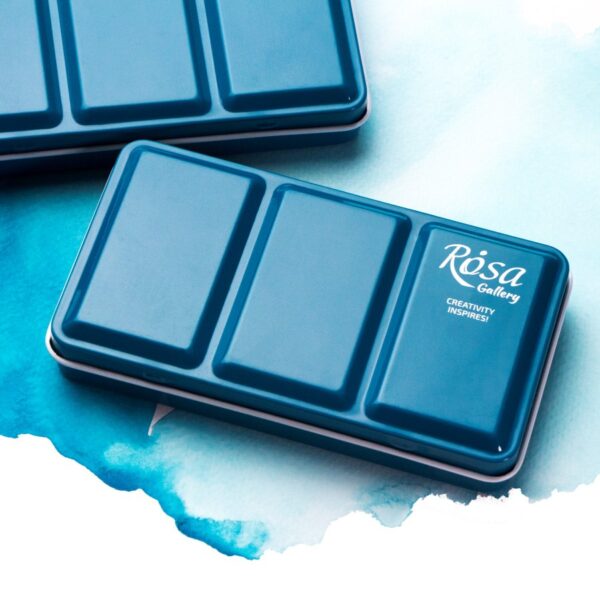 Пенал для акварельных красок металлический 28 кювет ROSA Gallery