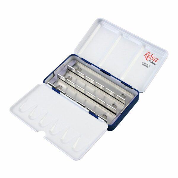 Пенал для акварельных красок металлический 28 кювет ROSA Gallery