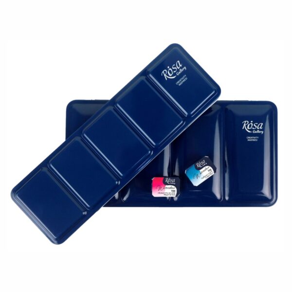 Пенал для акварельных красок металлический 28 кювет ROSA Gallery
