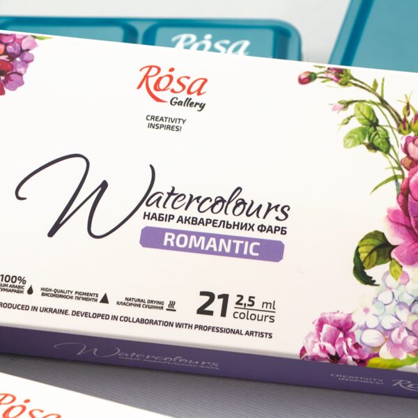 Набір акварельних фарб "Класика" 12 кольорів ROSA Gallery