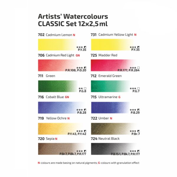 Watercolours sets LANDSCAPE  ROSA Gallery