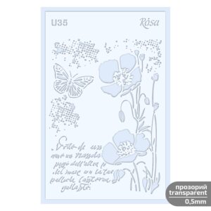 Plastic Reusable Stencil „Love“ 13x20 cm ROSA TALENT