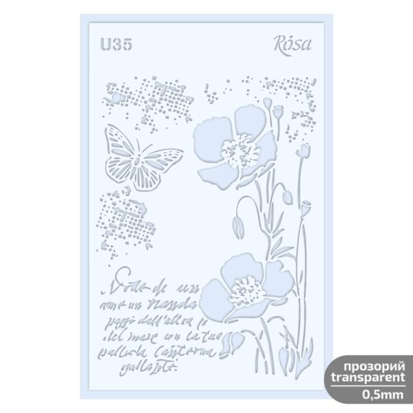 Plastic Reusable Stencil „Love“ 13x20 cm ROSA TALENT