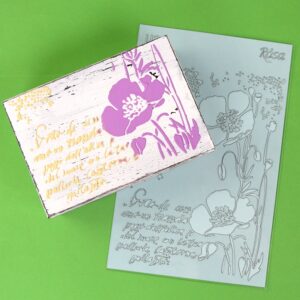 Plastic Reusable Stencil „Love“ 13x20 cm ROSA TALENT