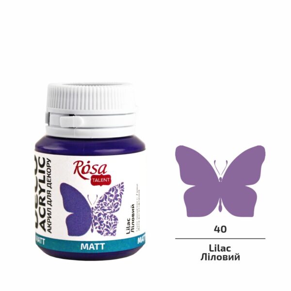 Акрил для декору матовий 20 мл ROSA Talent