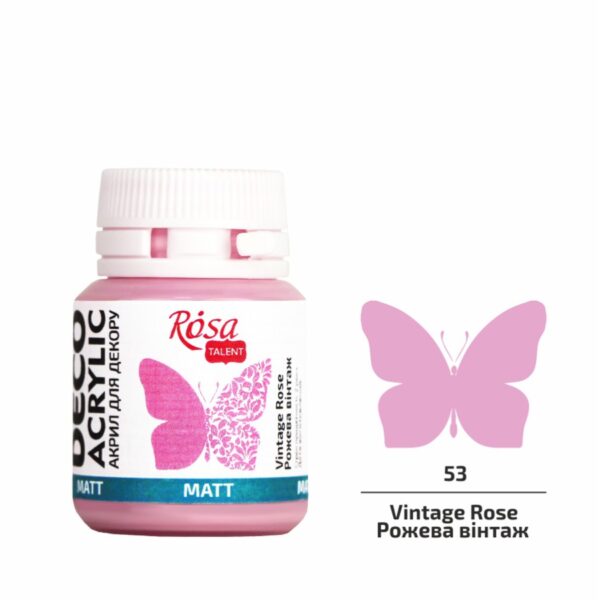 Акрил для декору матовий 20 мл ROSA Talent