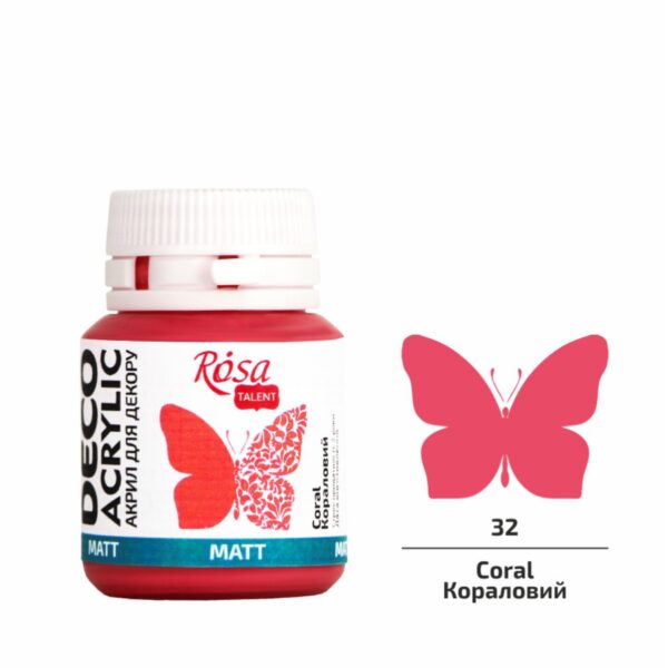 Акрил для декору матовий 20 мл ROSA Talent