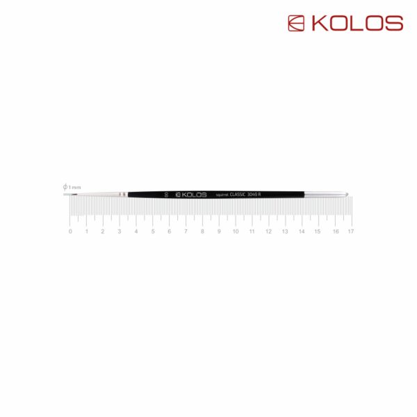 Squirrel Round Brush, Classic 3049R, № 10, Short Handle, KOLOS by ROSA