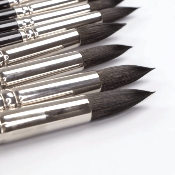 Squirrel Round Brush, Classic 3049R, № 10, Short Handle, KOLOS by ROSA