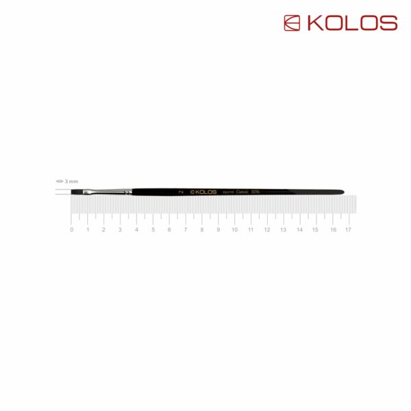 Squirrel Round Brush, Classic 3049R, № 10, Short Handle, KOLOS by ROSA