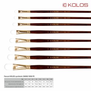 Synthetic Round Brush, Snow 1098R, Long Handle, KOLOS by ROSA