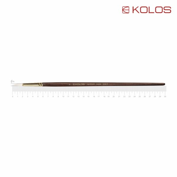 Synthetic Round Brush, Snow 1098R, Long Handle, KOLOS by ROSA