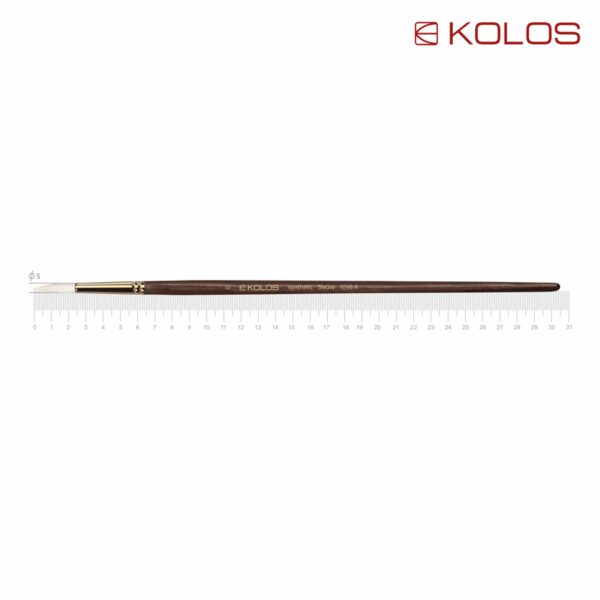 Synthetic Round Brush, Snow 1098R, Long Handle, KOLOS by ROSA