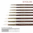 Synthetic Round Brush, Snow 1098R, Long Handle, KOLOS by ROSA