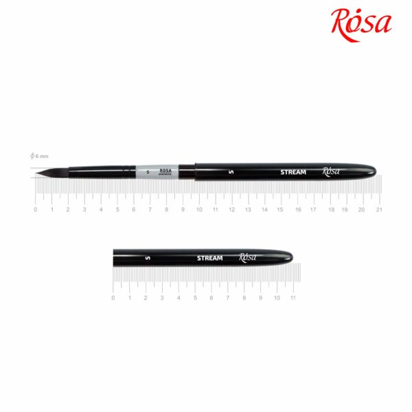 Synthetic Flat Brush, Snow 1098F, Long Handle, KOLOS by ROSA