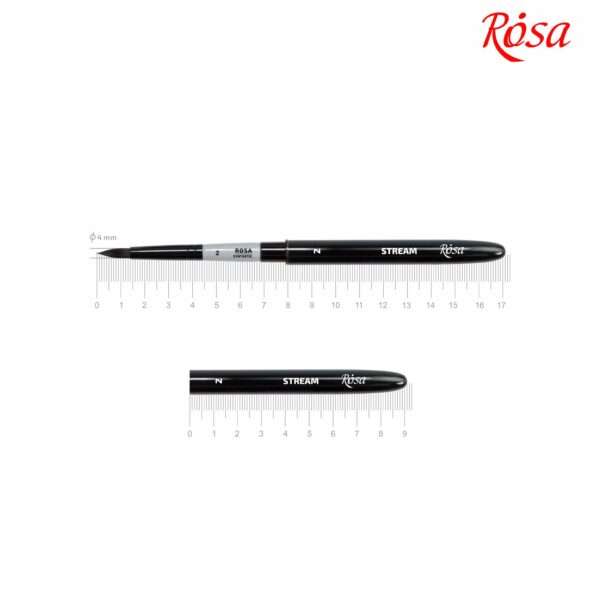 Synthetic Flat Brush, Snow 1098F, Long Handle, KOLOS by ROSA