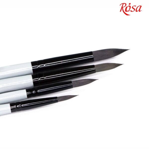 Synthetic Flat Brush, Snow 1098F, Long Handle, KOLOS by ROSA