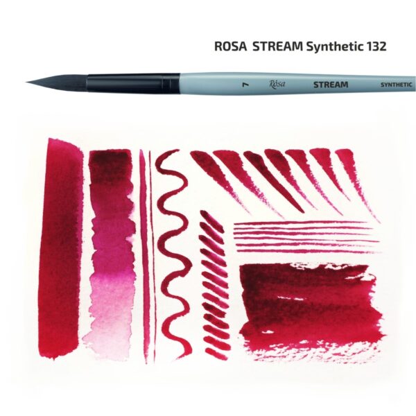 Synthetic Flat Brush, Snow 1098F, Long Handle, KOLOS by ROSA