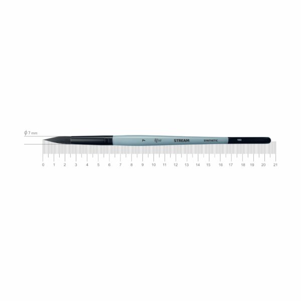 Synthetic Flat Brush, Snow 1098F, Long Handle, KOLOS by ROSA