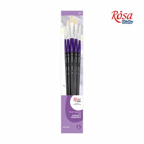 Набори кистей 8, белка круглая, 5шт (№ 0,2,4,6,8), к.р., ROSA Studio