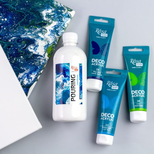 Медіум Pouring для акрилових фарб, ROSA TALENT