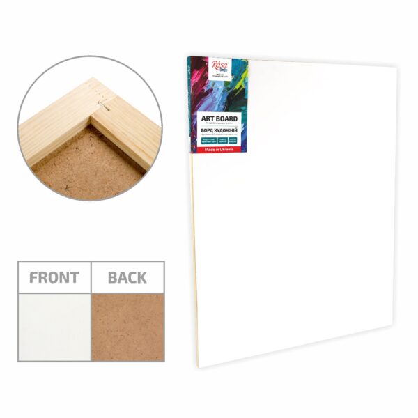 Artist board, primed HDF, acrylic prime, ROSA Studio