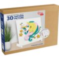 „Зіркова єдиноріжка“, набір, картина 3D, ДВП ґрунтоване, 18х18см, ROSA TALENT