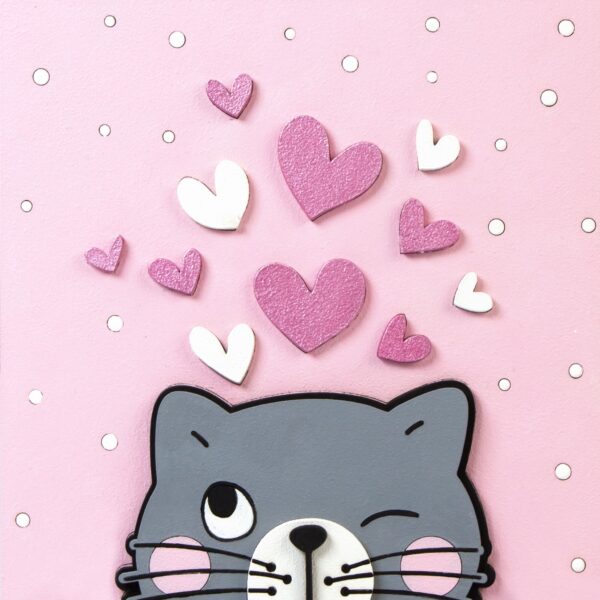 "Kitten", set, 3D painting, primed fibreboard, 18x18cm, ROSA TALENT