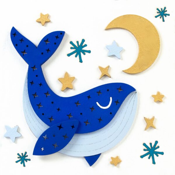 „Кит“, набір, картина 3D, ДВП ґрунтоване, 18х18см, ROSA TALENT