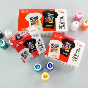 Sets of acrylic paints for textile STYLE 20ml ROSA TALENT