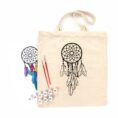 Set, ecobag-coloring, „Dream Catcher“, cotton 220 gsm, 38x42 cm, ROSA Talent