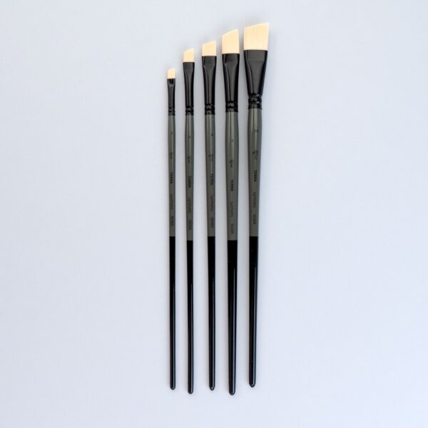 Synthetic Flat Brush, Snow 1098F, Long Handle, KOLOS by ROSA