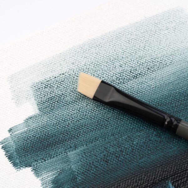 Synthetic Flat Brush, Snow 1098F, Long Handle, KOLOS by ROSA