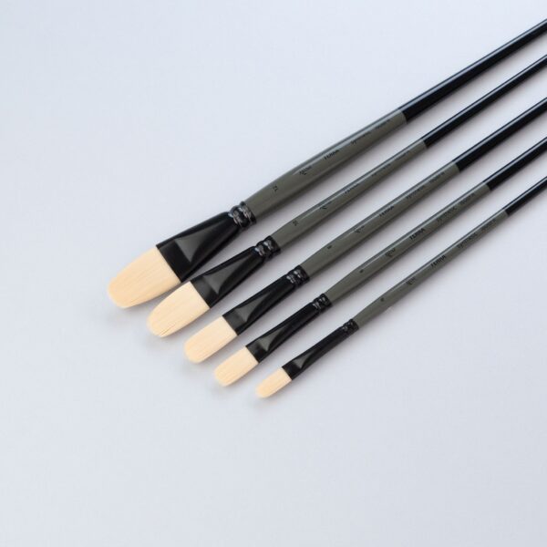 Synthetic Oval Brush, TERRA 1608FR, №1, Long Handle, ROSA