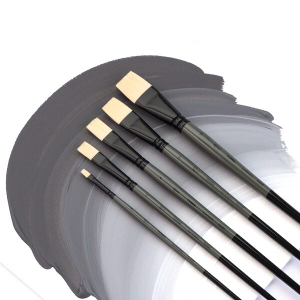 Synthetic Oval Brush, TERRA 1608FR, №1, Long Handle, ROSA