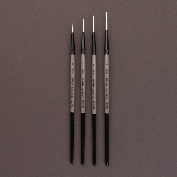 Synthetic Liner Brush, MOON 1203RL, Short Handle, ROSA