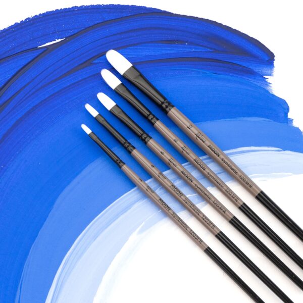 Synthetic Liner Brush, MOON 1203RL, Short Handle, ROSA