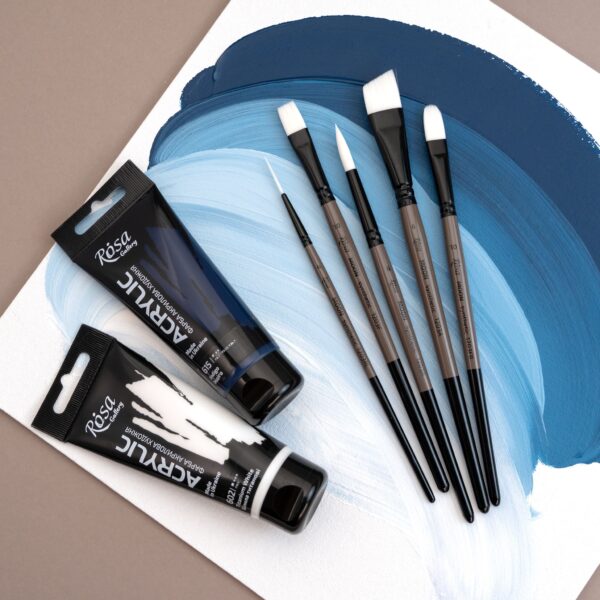 Synthetic Liner Brush, MOON 1203RL, Short Handle, ROSA