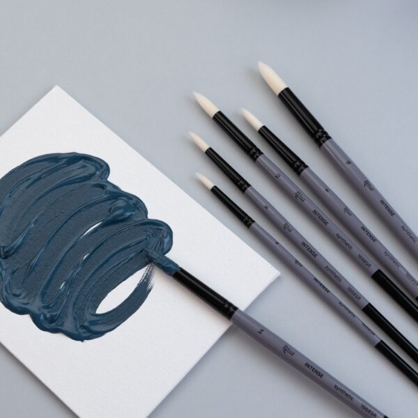 Synthetic Oval Brush, INTENSE 1668FR, Long Handle, ROSA