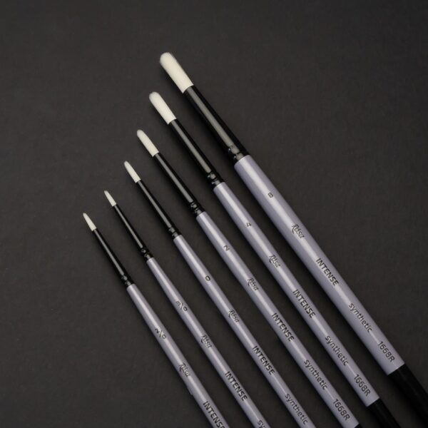 Synthetic Oval Brush, INTENSE 1668FR, Long Handle, ROSA