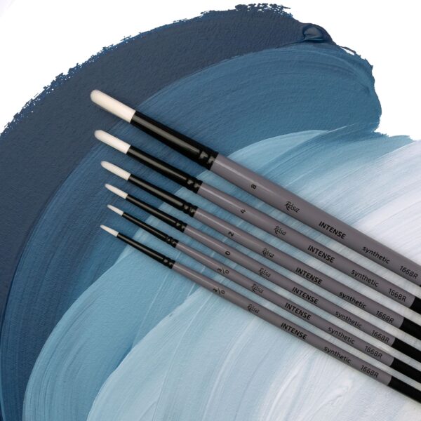 Synthetic Oval Brush, INTENSE 1668FR, Long Handle, ROSA