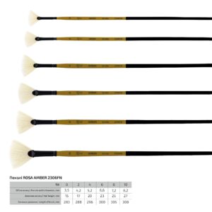 Bristle Fleyts Brush, AMBER 2306, Short Handle, ROSA