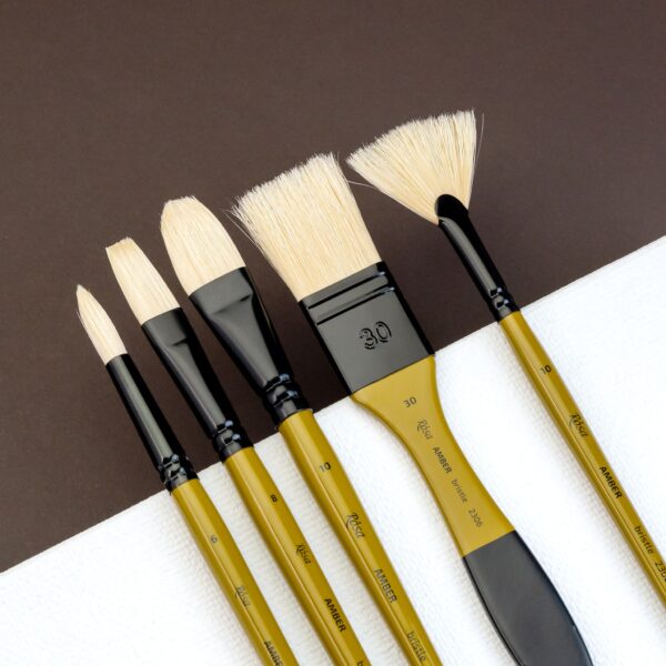 Bristle Fleyts Brush, AMBER 2306, Short Handle, ROSA